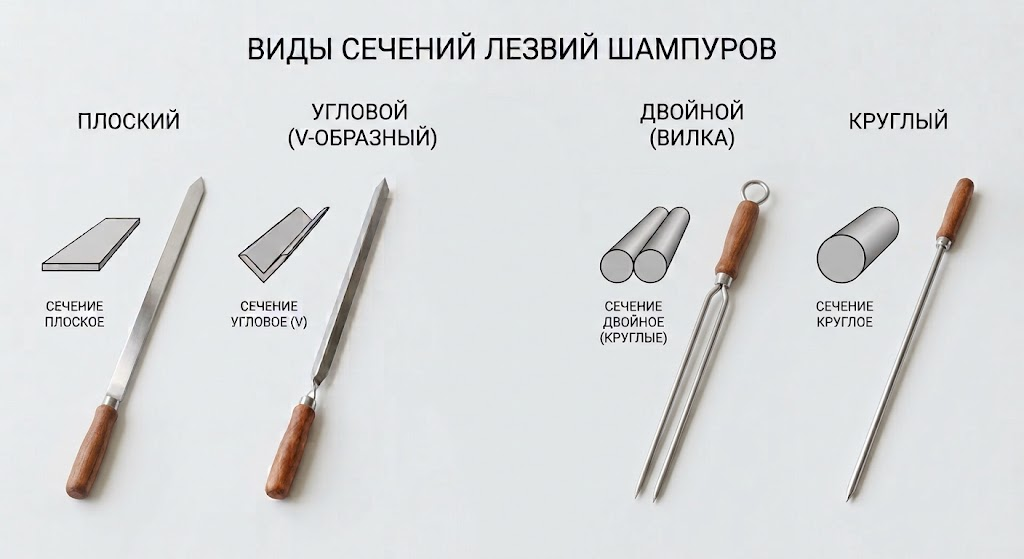 Плоские и угловые шампуры